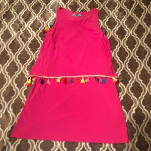 Karlie Pink Multicolor Tassel Dress